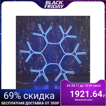 

Neon figure "Snowflake", 50x50 cm, 480 LED, 220V, BLUE 3661985