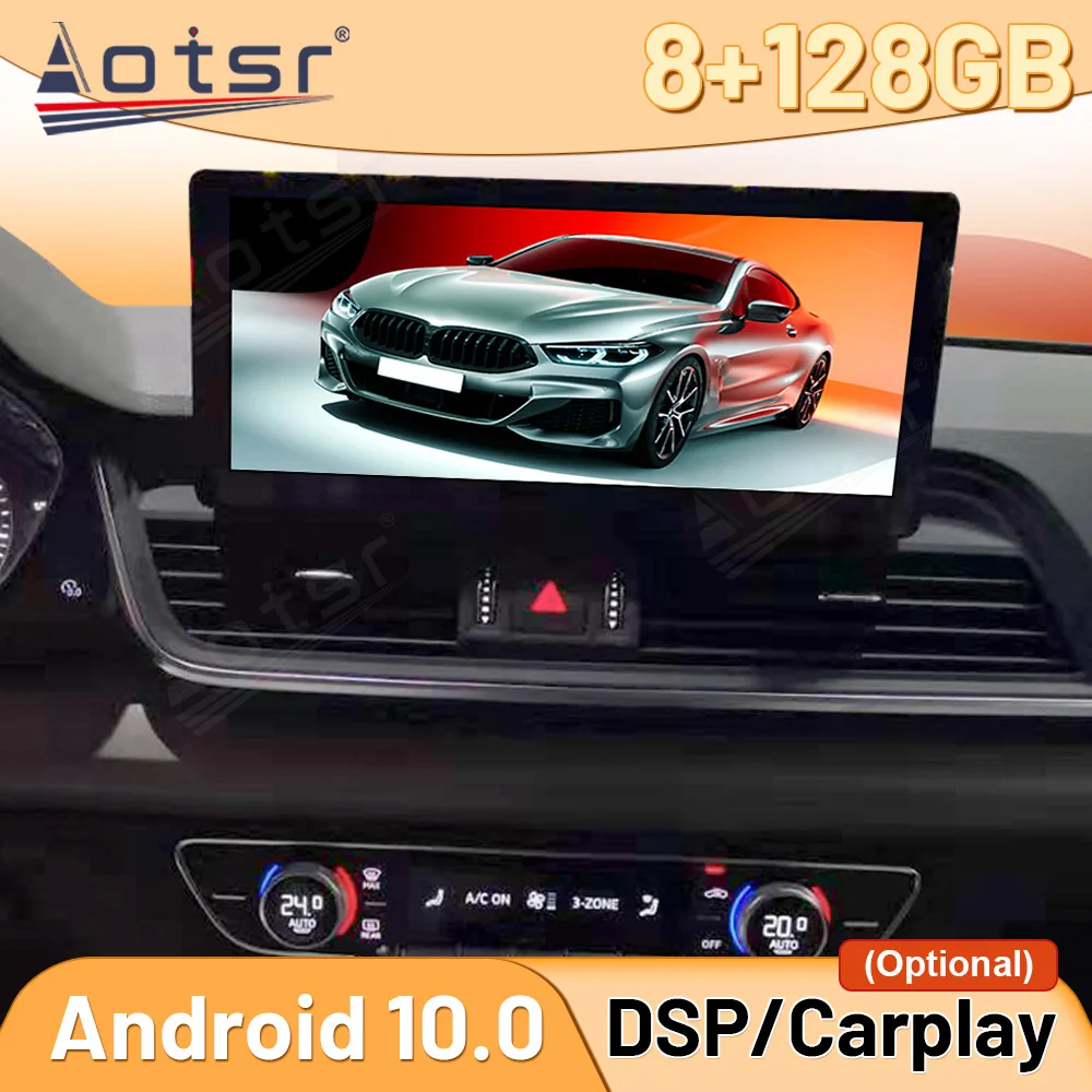 

6G 128G Android Multimedia Car Auto Audio Radio Stereo Playero For Audi Q5L 2018 2019 2020 2021 GPS Navigation Head Unit No 2din