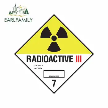 

EARLFAMILY 13cm x 13cm for Public Safety Staff Equipment Radioactive Sign Car Stickers and Decals Vinyl DIY Hip Hop Decoration