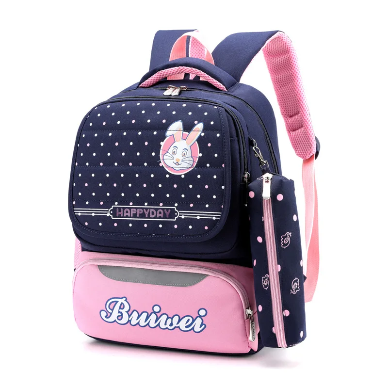

Schoolbag for Elementary School Students 1-2 Grade Children Backpack Preschool Casual Cute Burden Relieving Spine-Anti-Spillage