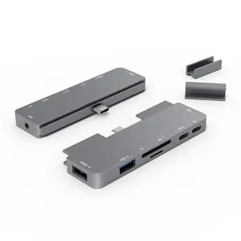 

2020 HOT USB 3.1 Multi-Function Dock Type-C To HDMI 7-In-1 HUB Hub Multi Function High Quality Carbon Alloy For IPad Pro