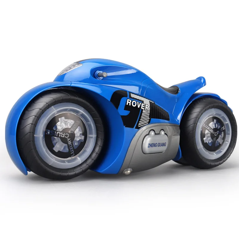 1:8 Big Size Remote Control Stunt Driving Motorcycle 90°Rotation Rear Wheel Colorful Light Anti-collision Electric RC Motorcycle 4