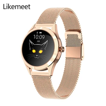 

IP68 Waterproof Smart Watch Women Lovely Bracelet Heart Rate Monitor Sleep Monitoring Smartwatch Connect IOS Android KW10 band