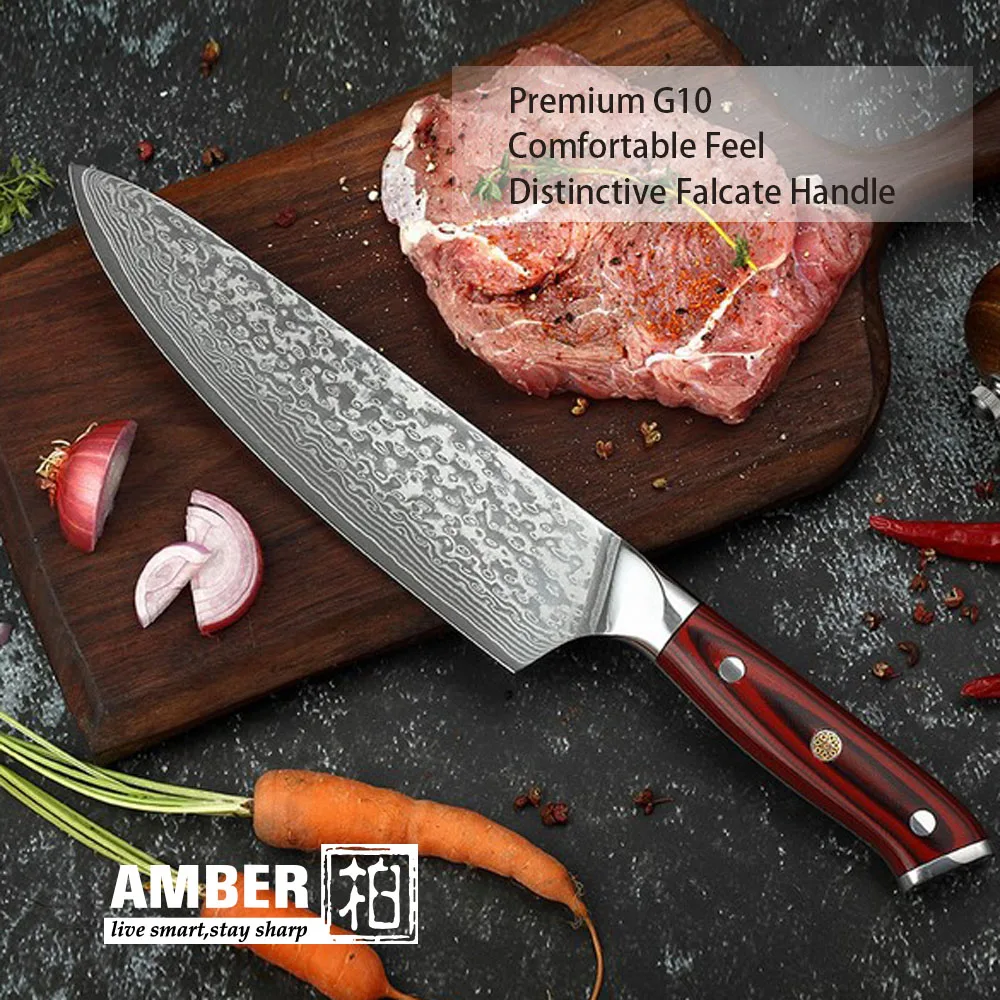

8.0 inch Chef Knives High Carbon VG10 Japanese 67layer Damascus Kitchen Knife Stainless Steel Gyuto Knife G10 Handle