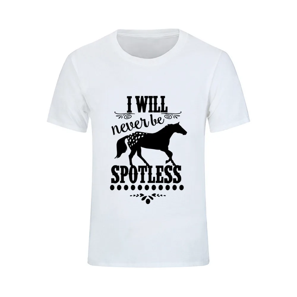 Мужская футболка I Will Never Be Spotless Appaloosa Horse летняя мужская хипстерская с коротким