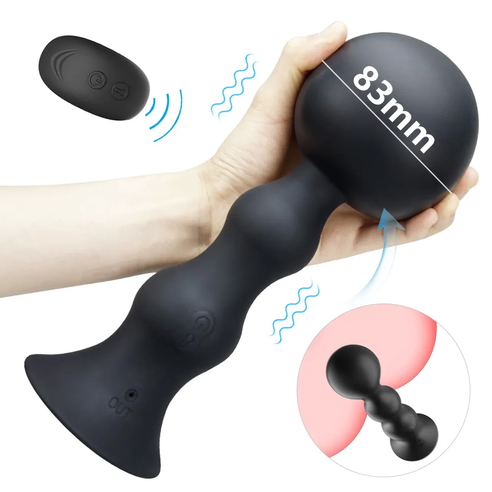 Inflatable Prostate Massager Anal Toys Powerfull Vibrator for Men Women Anal Plug Wireless Remote Control