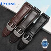 High Quality Luxury Genuine Leather Watch Strap For Swatch watch band 23mm watchband men watches bracelet ► Photo 2/6