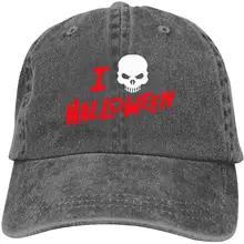 Хэллоуин Give Me сладости бейсболки унисекс винтажные джинсы Ковбой папа Регулируемая хлопковая Джинсовая Шляпа