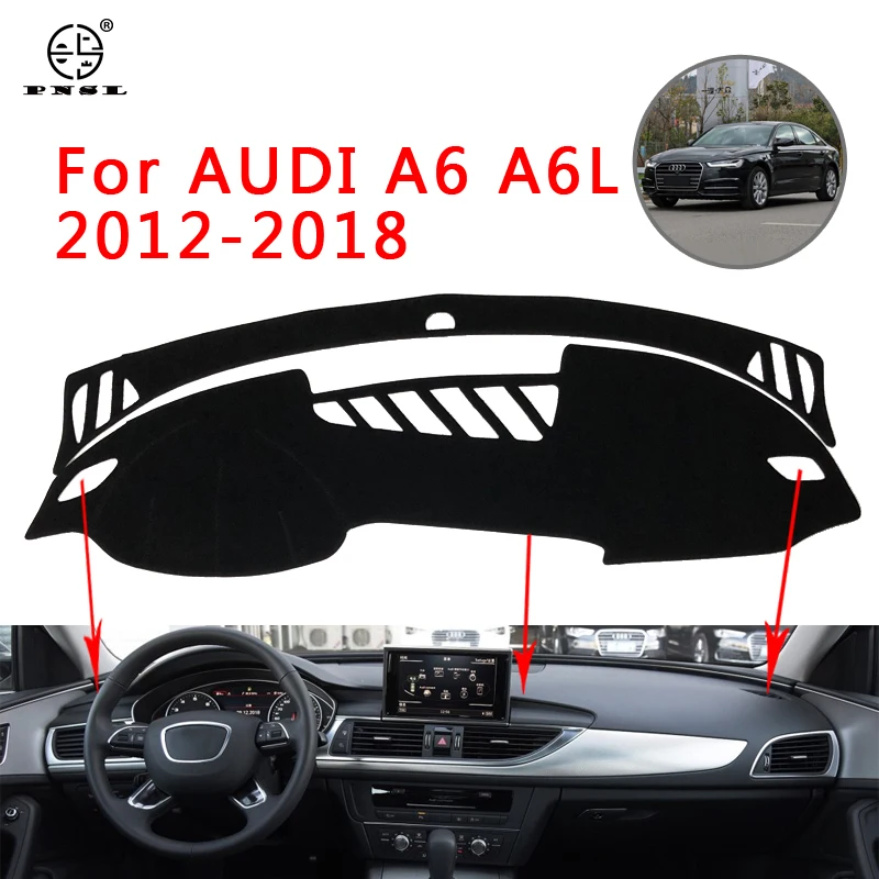 PNSL крышка приборной панели автомобиля коврик для ковёр Audi A6 C7 2012 ~ 2018 Защита от