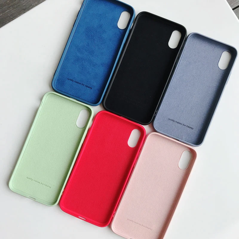 

Luxury Original Liquid Silicone Case For iphone 11 Pro Max 7 8 Plus Soft TPU Case For iPhone 6 6S Plus X XS MAX XR 7 Color Cases