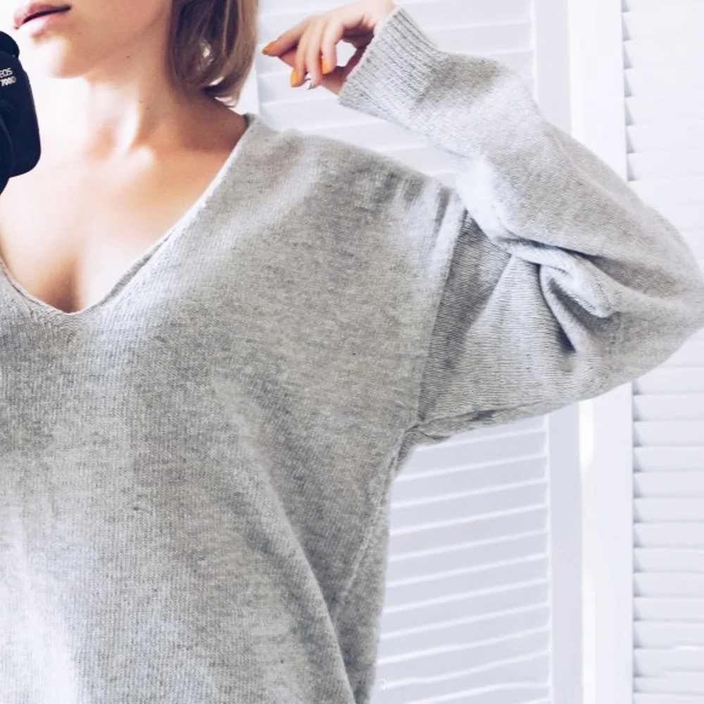 Майки Mujer Moda повседневные сексуальные длинные женские свитера с глубоким v-образным вырезом пуловеры Джерси Mujer Invierno Sueter Invierno