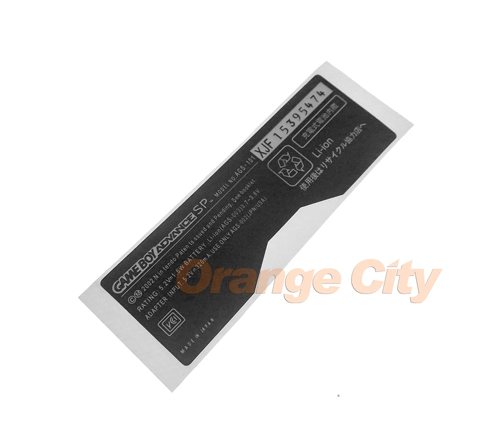 500 шт черный Подсветка AGS 101 001 Стикеры этикетка лейбл для Advance SP GBA SP|stickers for|sticker