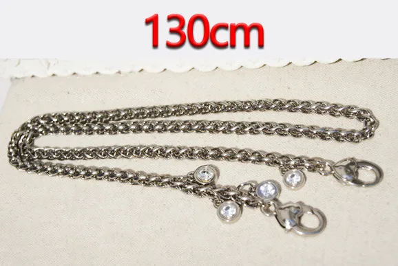 130cm Silver Diy аксессуары 40 см-150 см Мода 6 мм Замена серебряной цепи Наплечные ремни для мини сумки, кошельки, клатч ручки для сумок - Цвет: 130cm Silver