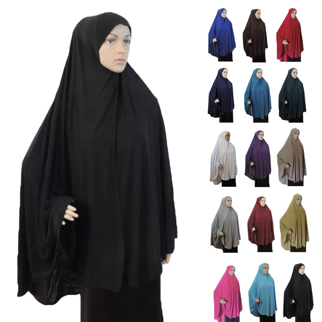 Muslim Women Hijab Large Scarf Amira Khimar Overhead Niqab Nikab Eid Ramdan Prayer Clothes Arab Islamic Hijabs Head Wrap Shawl 1