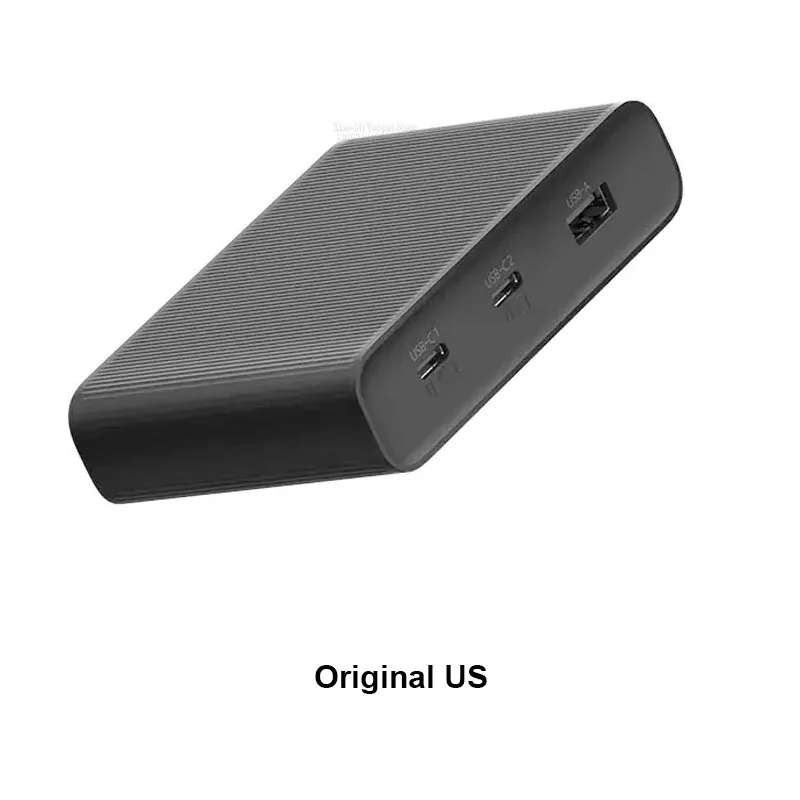 original US Оригинальное настольное зарядное устройство Xiaomi ZMI 65 Вт 3 порта PD3.0 USB 2C1A для Android iOS переключатель PD 3,0 QC умный выход Макс Solo c1-65w c2-1 - Color: original US