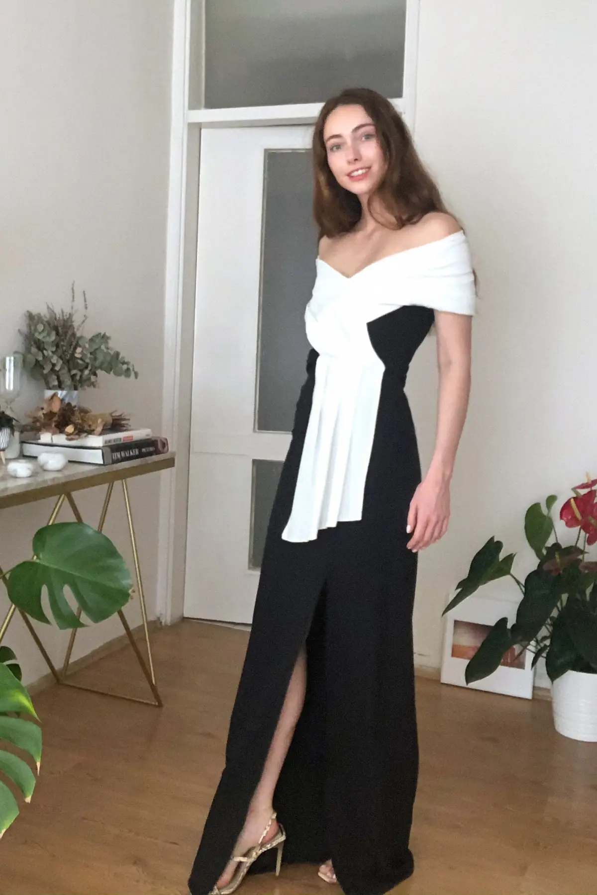 Trendyol Collar Detail Evening Dress &amp Prom Gown TPRSS20AE0055 | Свадьбы и торжества