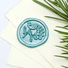 Индивидуальные инициалы с шестигранной лавровой печатью/Пользовательские Свадебные печати/свадебные приглашения печать/на заказ Свадебная печать