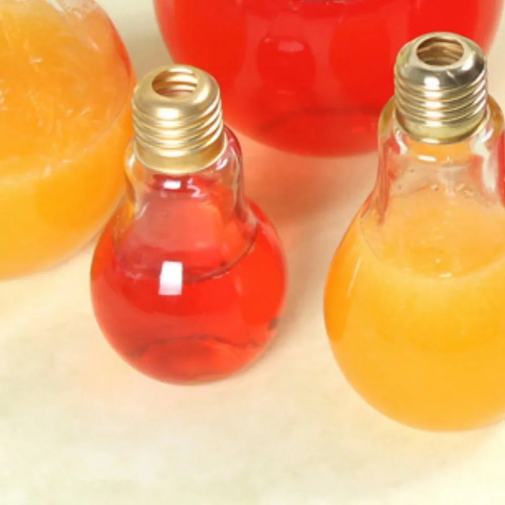 Летняя в форме лампочки бутылка для воды Милая Короткая Мода милый Молочный Сок лампочка герметичная Милая бутылка для воды портативная