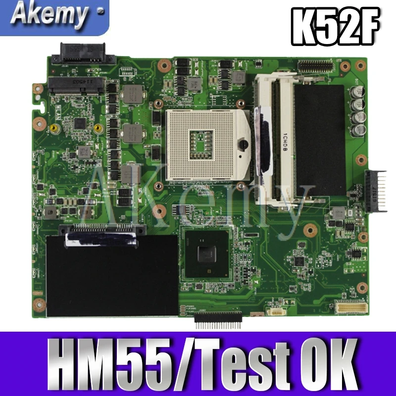 Akemy K52F motherboard For ASUS K52F X52F A52F laptop motherboard HM55 tested 100% work original mainboard Akemy K52F motherboard For ASUS K52F X52F A52F laptop motherboard HM55 tested 100% work original mainboard