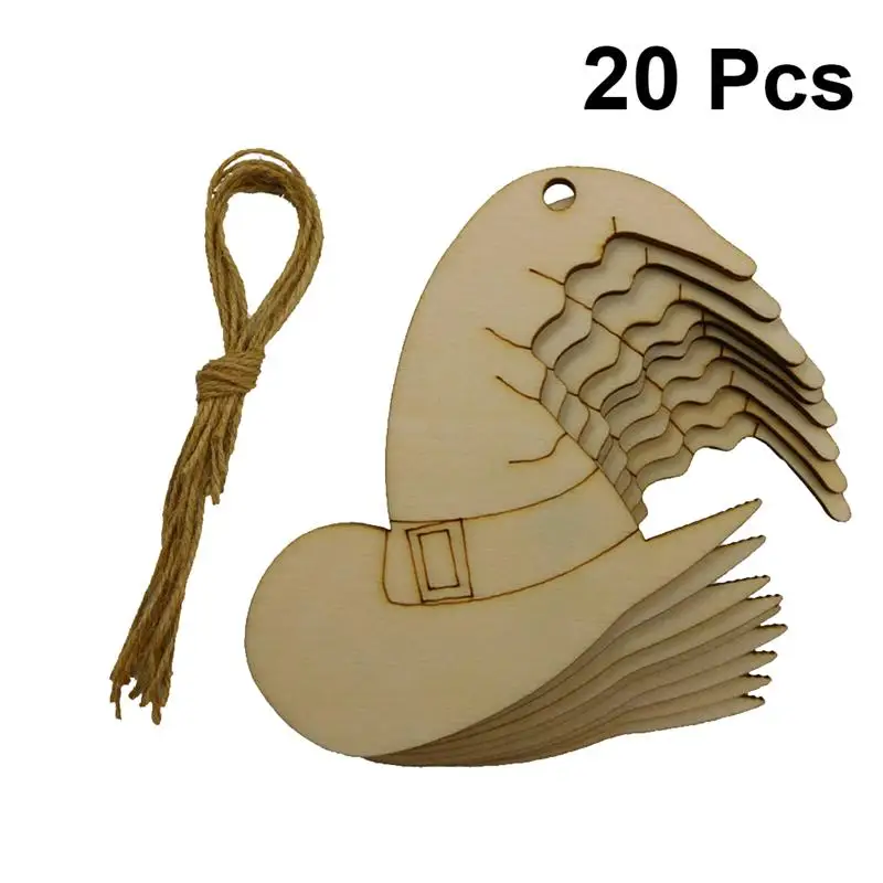 

1 Set Wood Slices Unfinished Natural Hanging Adornment For Party Decor DIY Crafts