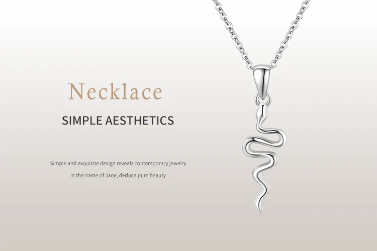 necklace set Ailmay Authentic 925 Sterling Silver Personality Snake Pendant Necklace For Women Minimalist Fine Jewelry 2021 New Style earrings for women