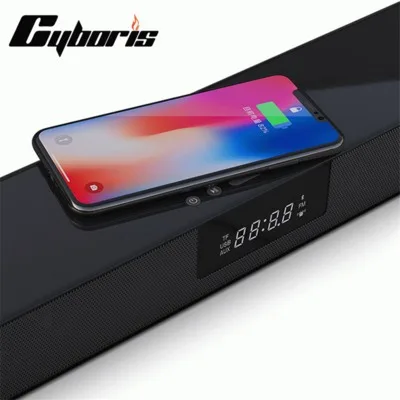 

Multifunctional 20W Sound Blaster Bluetooth Speaker Stereo Surround Sound TV Desktop Subwoofer Pole with Wireless Charging Alarm