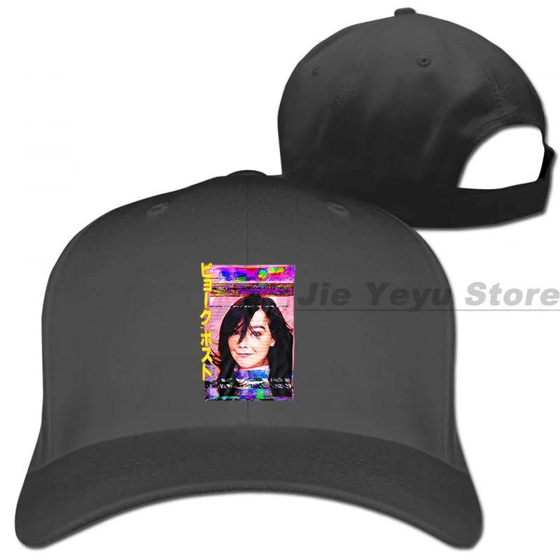 Bjork VHS Glitch Japan 90s тропическая группа Kawaii Art Retros бейсболка для мужчин и женщин Кепка для водителя грузовика модная Регулируемая Кепка - Цвет: 1-Black