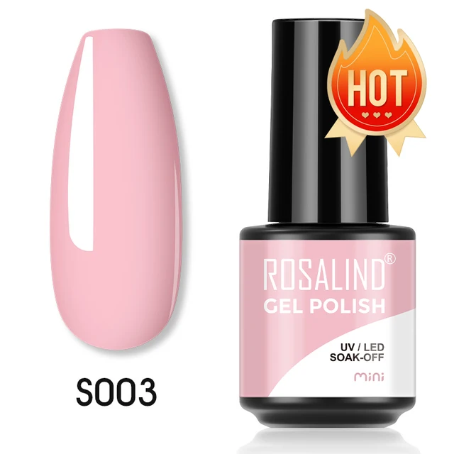 ROSALIND 7ml Gel Polish Semi Permanent Nails Gel Polish Soak Off UV LED Base Top Coat Vernis Nail Art Glitter Gel Varnish SLS-S003