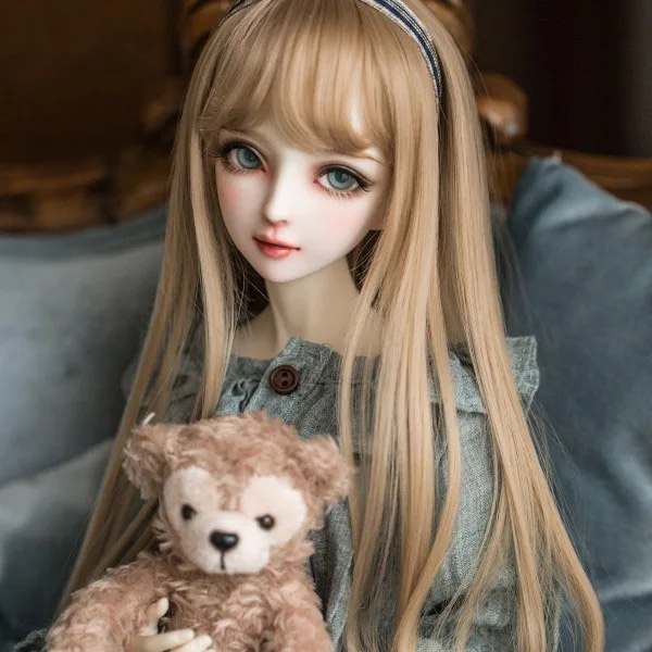 Bjd парик 40 см волосы для 60 см куклы Мода Bjd кукла длинные коричневые волосы высокой температуры волокна куклы аксессуары Макияж подарки для девочек,одежда для кукол глаза для игрушек куклы аксессуары для кукол
