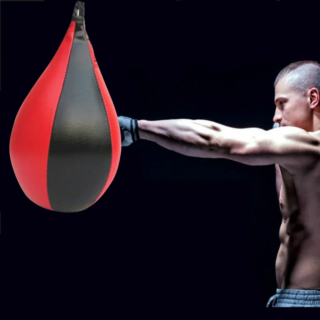 Perfeclan PU Leather Speed Ball Boxing Punch Bag MMA Punching Training Aids