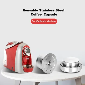 

Refillable Coffee Filters For Caffitaly Tchibo Cafissimo ALDI Expressi Reusable Stainless Steel Cafeteira Coffee Pod Tamper