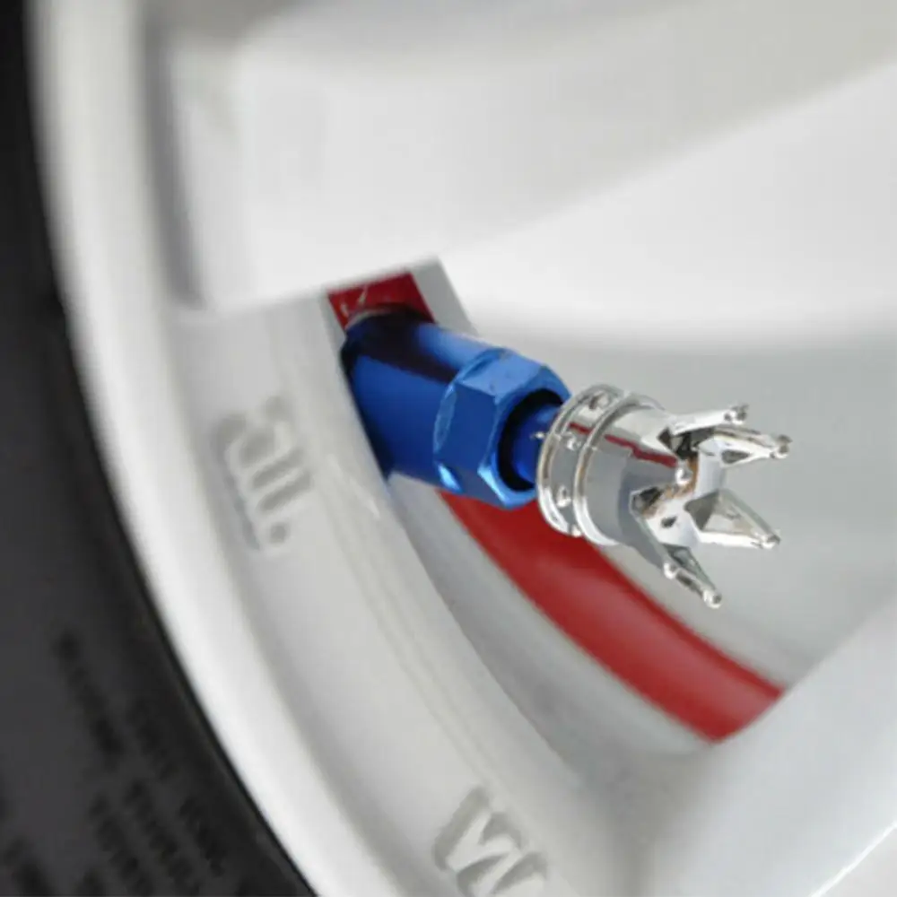 

4pcs/lot Bicycle Tire Valve Caps Universal Dustproof Gold Crown Tyre Wheel Stem Air Valve Caps Tire Valve Auto Truck Bike