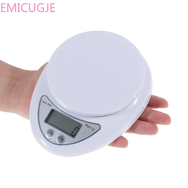 

Weight Updated Version Anpro 5kg/1g 1kg/0.1g Portable Digital Scale LED Electronic Kitchen Scales Food Measuring