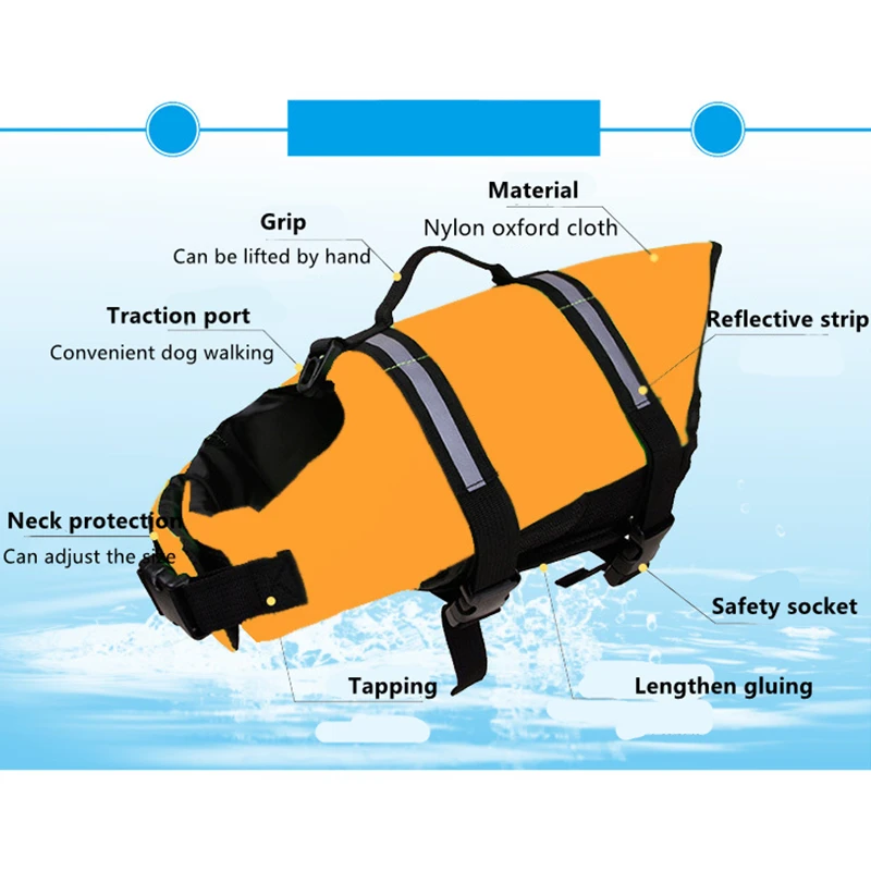 Модный спасательный жилет для собаки жилеты уличная одежда для домашних собак поплавок щенка спасательная одежда для плавания одежда для безопасности жилет спасательный жилет для собак костюм