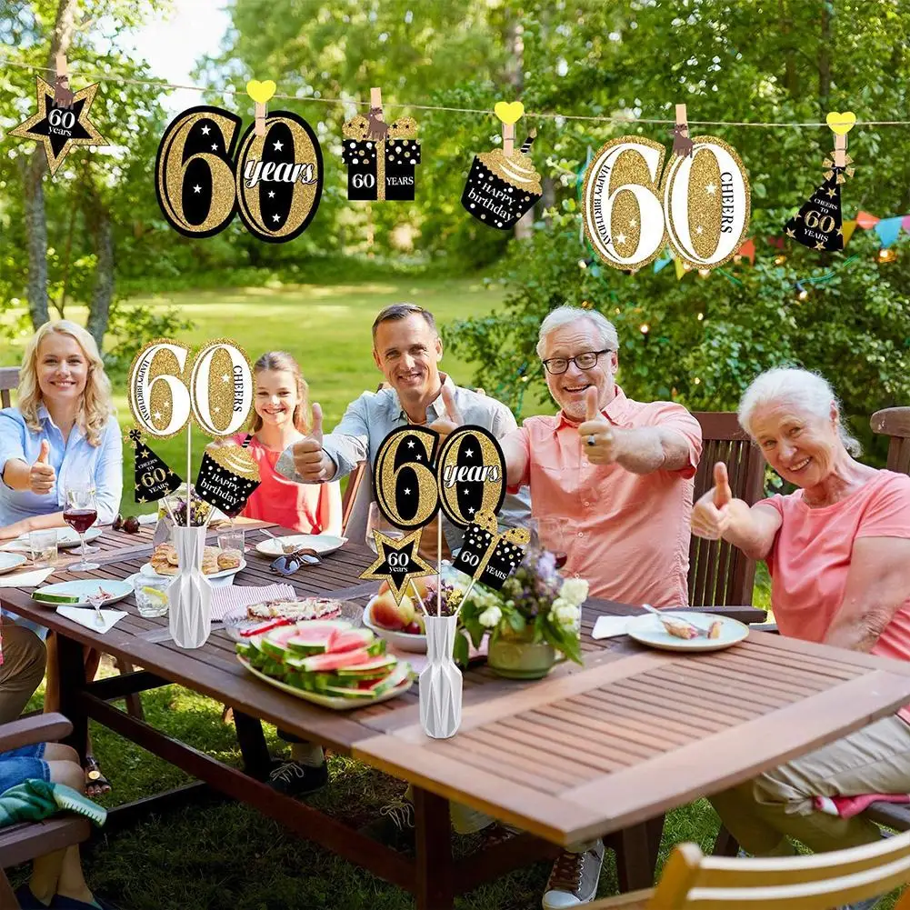 24 шт./компл. 30th/50th/60th Happy Birthday Photo Booth Опора Юбилей День рождения мужские и женские Стиль Забавный подарок Декор поставки