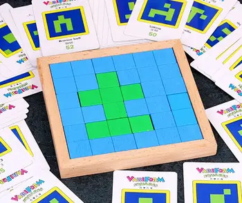 

1 Set Of Wooden Variety Puzzle Tetris Pass Game Kindergarten Education Enlightenment Educational Toys 2-6 Years Old