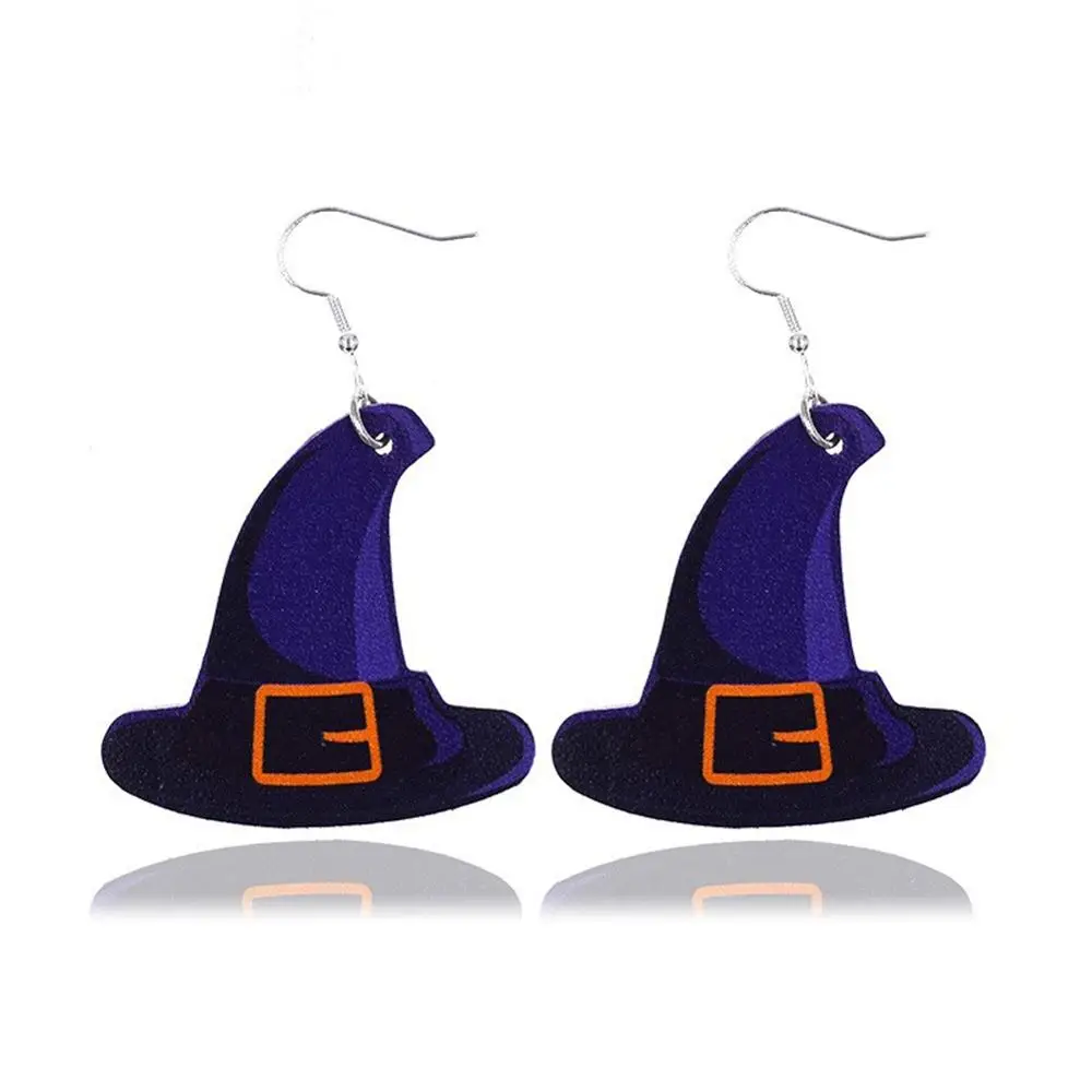 Halloween Theme Earrings Fashion Leather Horror Skull Scalp Pumpkin Drop Jewelry | Украшения и аксессуары