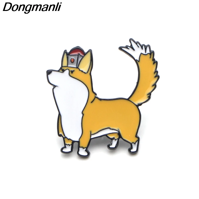 P3655 Dongmanli Бесконечность поезд собаки металлические эмалированные булавки и броши для моды нагрудные булавки рюкзак сумки значок подарки - Окраска металла: 1