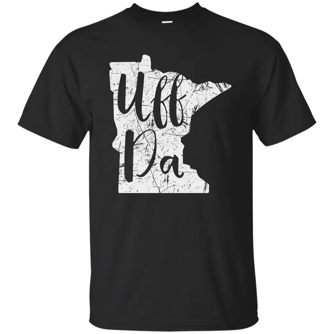 Black Navy Color Tee Mens Uff Da Minnesota Map Funny Distressed T-Shirt Cool Casual Pr ide t shirt men Unisex Fashion Short Sle | Мужская