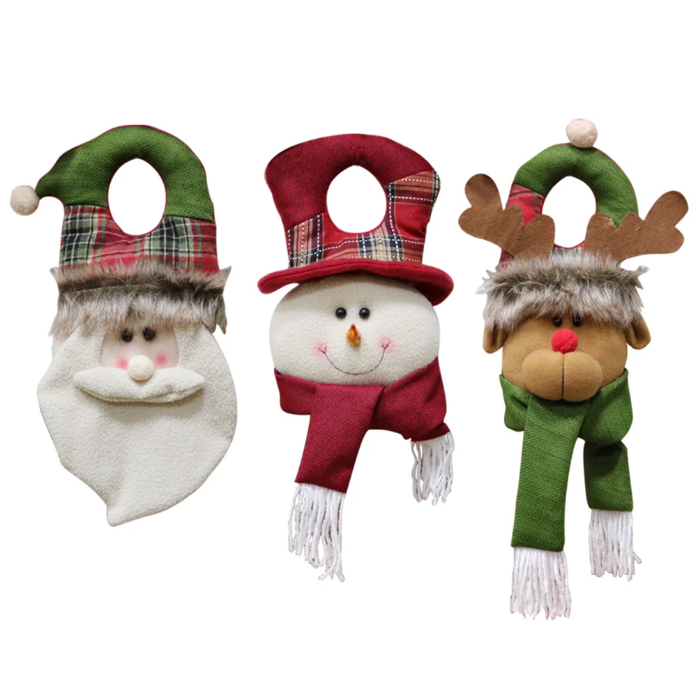 

Christmas Door Knocker Window Door Hanging Decor Xmats Tree Pendant Santa Claus Snowmen Elk Doll Hanging Ornaments Festival Gift