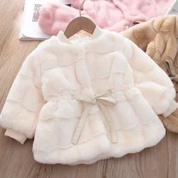 Outono inverno do bebê dos miúdos das meninas do bebê roupas coelho orelha casaco com capuz engrossado quente jaqueta manto snowsuits crianças outwear