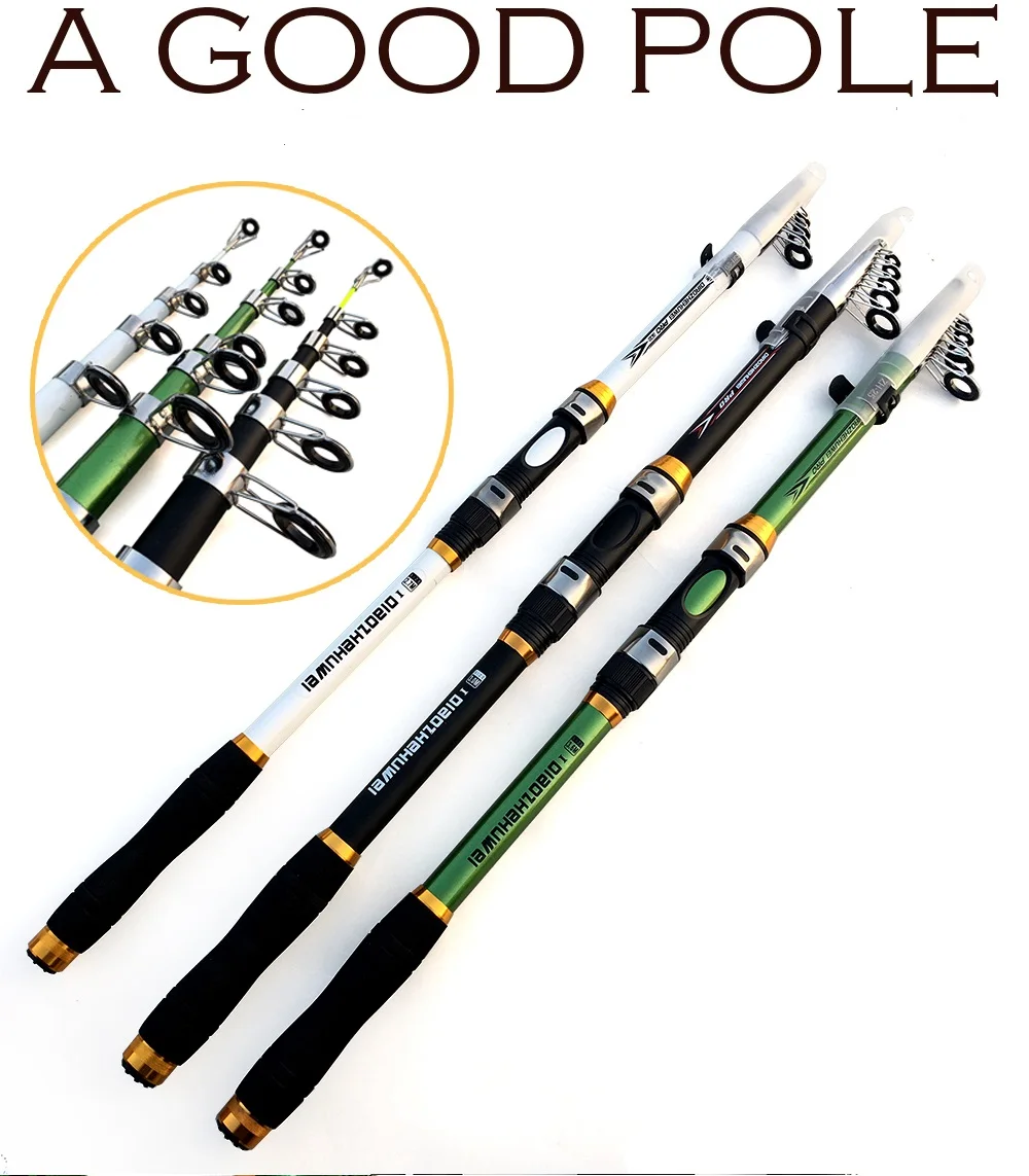 1PCS Carp Fishing Rod 2.1M -3.6M Feeder Hard FRP Carbon Fiber Telescopic Fishing Rod Fishing Pole Fishing Tackle Accessories