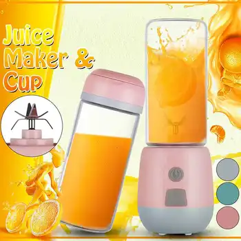 

Portable USB Electric Fruit Juicer 400ml 15000-22000rpm 80W High Borosilicate Glass Handdle Smoothie Maker Juice Cup for Travel