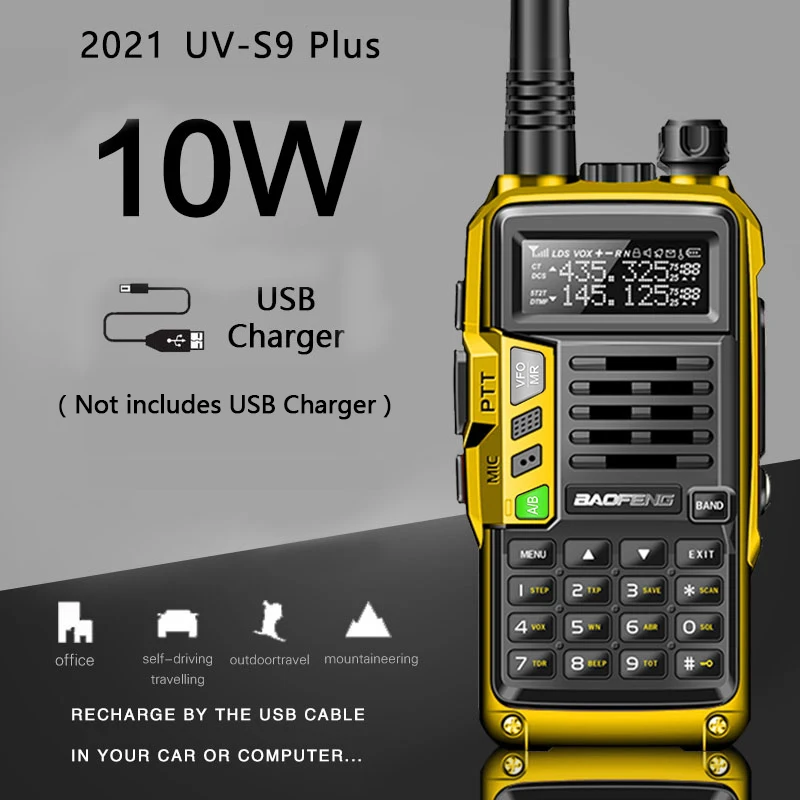2021 BaoFeng UV S9 плюс мощный иди и болтай Walkie Talkie CB радио приемопередатчик 8 Вт/10 Вт с