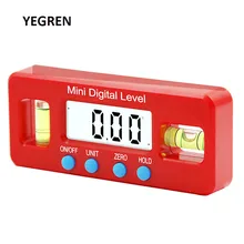 Мини цифровой уровень 4x90 градусов угол Инклинометр Сильный магнитный Угол транспортир измерительный инструмент датчик линейка