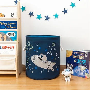 

Portable Laundry Basket Kids Toy Organizer Storage Basket for Boy Cotton Linen Washing Clothes Basket Sundries Storage Cesta
