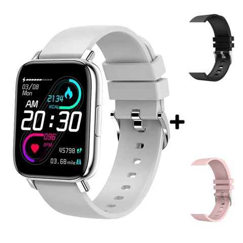 Smart Watch Men 1.69 Inch Full Touch Heart Rate Fitness Tracker Watches For Women Waterproof Sports Smartwatch Android IOS