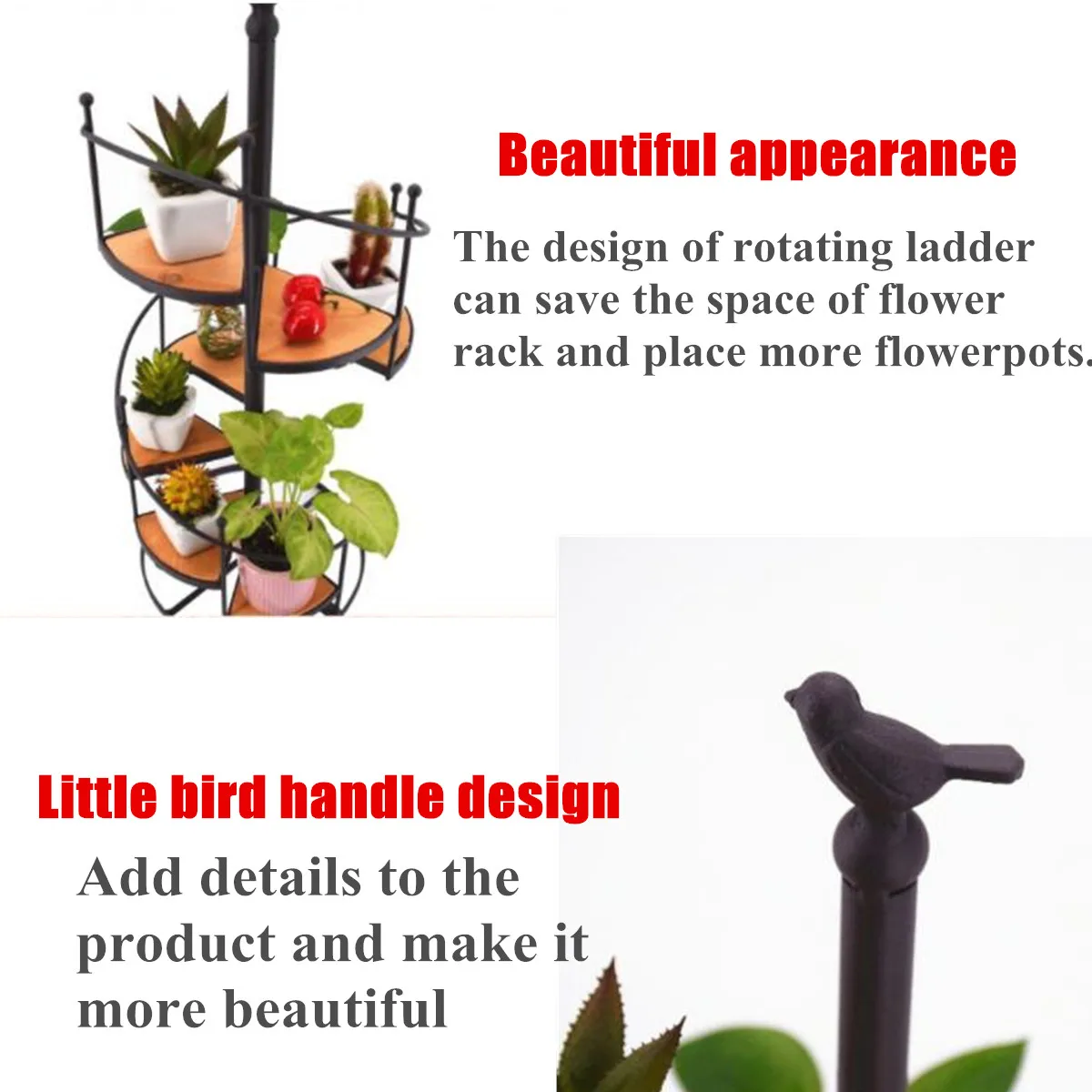 8 слойная лестница железная стойка для растений металлическая подставка для растений суккулентная полка настольная садовая Цветочная Современная декоративная с деревянными пластинами