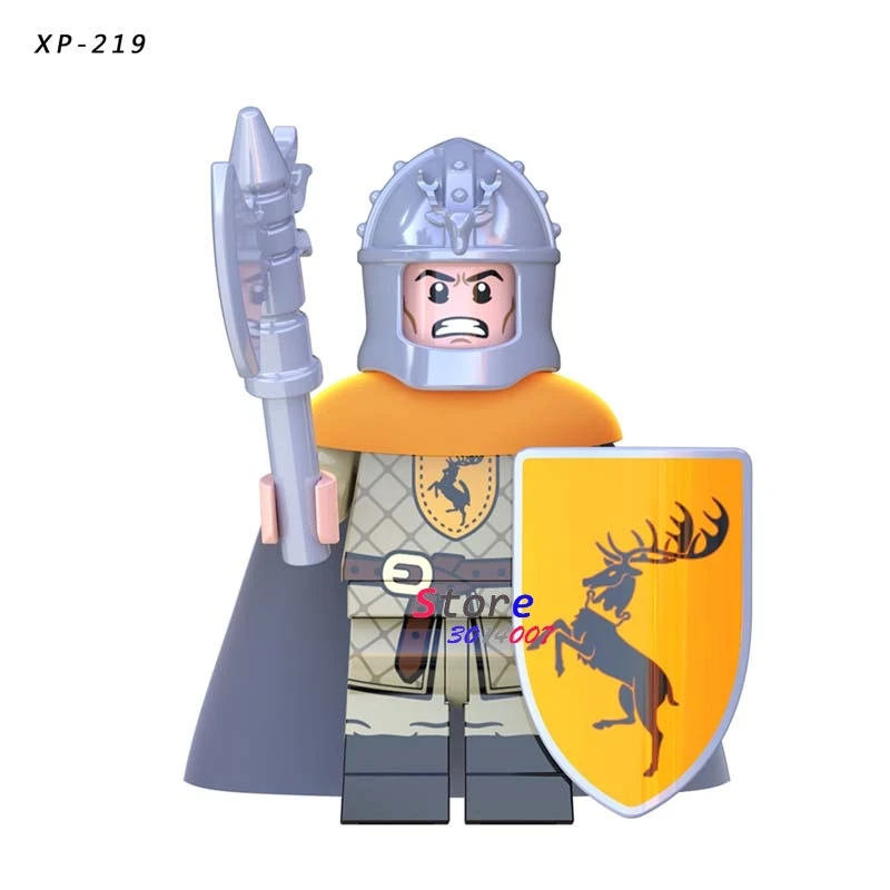 XP219 50 шт. Gondor защита от фонтана меч ланцеры Игра престолов Гендри средневековые лучники серии строительные блоки DIY игрушки для детей - Цвет: XP219