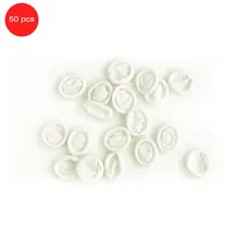 Lot de 50 protège doigts antistatiques jetables en Latex naturel, pour Extension de sourcils, conception pratique, vente en gros